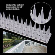10M Bird Spikes For Anti Pigeons Deterrent To Keep Bird Or Animals Away Fence Spikes, 24Pcs 43cm Ultra-Effective Plastic Anti Bird Spikes - Pigeon Deterrent - Wall & Fence Spikes For Cats & Birds, Advanced Pest Control For Outdoor Use - Coverage, Deters Squirrels, Raccoons, Pigeons & Foxes - Clear - View 3