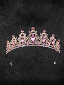 1pc Luxury Elegant Party Wedding Bridal Headpiece Crown, Graceful Princess Crown Headband, Rhinestone Tiara For Women, Prom, Birthday, Wedding - 013 Crown - View 3