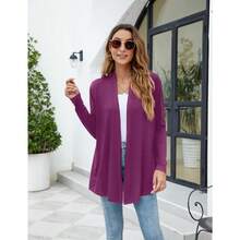 Newchoice Womens Casual Lightweight Long Sleeve Cardigan Soft Drape Open Front Fall Dusters (S-3XL) - Prem - View 2