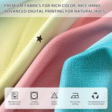 Cortinas de dormitorio de 213 cm, cortinas decorativas cortas de doble capa con estrellas colgantes y voile para habitación infantil, cortinas de arco para puerta de vidrio corrediza para adultos, rosa, azul, morado /132/213/2 MX - Rosa AmarilloAzul - Ver 3