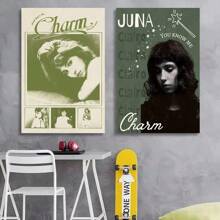 1 pezzo di Decorazione da parete con dipinto artistico in stile retrò classico della cantante Clairo Osters, bianco, Kawaii, senza cornice