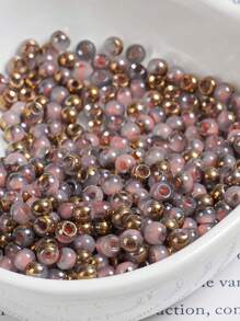 [Mitad Dorado Turquesa] Cuentas espaciadoras circulares de alta calidad de 20g y 4mm de mitad dorado y mitad turquesa, aptas para hacer joyas DIY como pulseras, aretes, collares. Múltiples colores disponibles de cuentas cerámicas semi, materiales para manualidades de joyería y cuentas sueltas circulares para hacer joyas a mano.