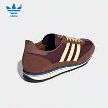 Adidas 阿迪达斯 Originals SL72 OG 经典复古休闲运动鞋，带缓冲的低帮运动休闲鞋，男女通用 - 巧克力棕 - 查看 4