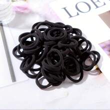Fascia per capelli nera da donna, fascia senza cuciture, fermaglio elastico per coda di cavallo, non danneggia i capelli spessi, adatta per il ritorno a scuola