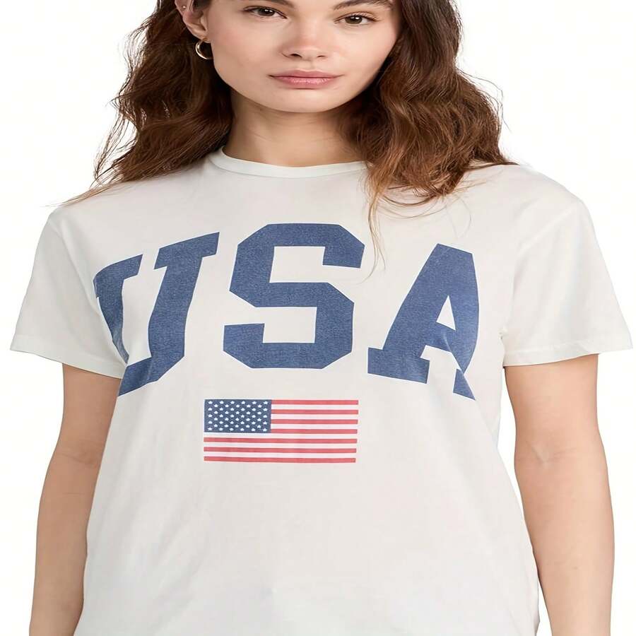 Oversized USA Star Sequin Shirt An Wo 4th Of July Patriotic C-Asual Short Sve Tops 220G Heavyweight 100% Cotton Unisex T-Shirt.Spring & Summer & Fall Clothes For Women & Men. This Heavy-Duty Shirt Combines Luxury Softness With Solid Structure. The Thick, Breathable Fabric Resists Sinkage And Fading While Providing All-Day Comfort. I For Streetwear,Festival, Workwear, Or Casual Looks, This Is A Must-Have For Anyone Who Loves Durable, Stylish Basics. - 白色5 - 查看 1