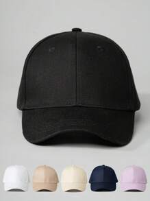 1pc Solid Color Baseball Cap,Adjustable,Sun Protection,Casual Outdoor,Suitable For Spring,Autumn,Travel,Beach Vacation, Unisex Young People Hat, Y2K Style