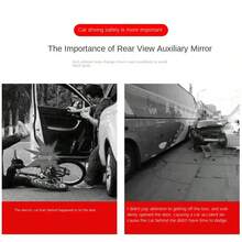 1 件汽车盲点镜 - 全景视野，可调广角后视镜，汽车后座增强凸面镜