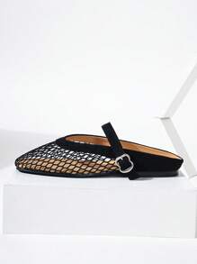 Nuevas sandalias tipo chanclas de suela blanda, transpirables y de dedo cerrado con malla para mujer, versátiles y cómodas para el verano