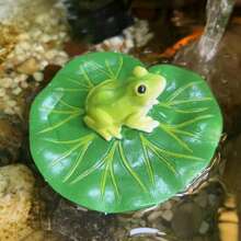 Jetec Miniature Frog Garden Statue, Green Frog Statue Outdoor Decoration Courtyard And Garden Decoration Fairy Birthday Relocation Gift Home Accessories Lawn Decoration (Simple Style)