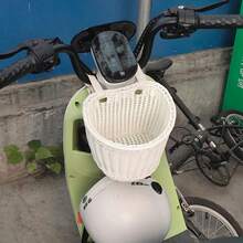 1pc Handwoven Basket, Kids Bicycle Basket, Rattan Look Bike Basket For Children & Adults Electric Bike - Multicolor - View 4