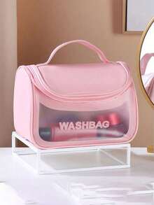 4 件套旅行收纳袋、化妆包、防水洗漱包、化妆刷收纳袋 返校 - 黑色 - 查看 9