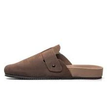 Women's  Mule Sandal Clog Closed Round Toe Anatomical Unisex Summer Winter Cute Basic Buckle - 棕色的 - 查看 4