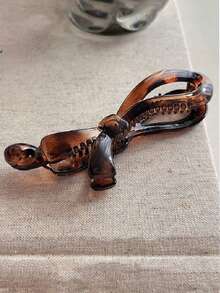 1个女士香蕉夹，适合日常外出、休闲通勤、旅行、约会、晚餐，可搭配春夏服装，夹子，发夹，发卡，发爪，发饰，头部饰品，女士发饰，发夹 - 彩色 - 查看 5