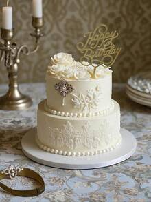 1件/3件/5件装生日快乐蛋糕装饰，亚克力蛋糕装饰，生日快乐蛋糕插牌，生日派对现代字母蛋糕顶部装饰，生日蛋糕装饰礼物，蛋糕插牌装饰，烘焙装饰，烘焙用品，蛋糕用品，厨房家具必备品，节日礼物 - 金色 - 查看 7