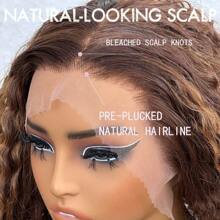 13x4 Lace Frontal Wigs Hair Wig 200% Density Jerry Curly Blended Human Hair Wig 5x5 Lace Frontal Wigs Brown Colored Hair Wigs Glueless Deep Wave Blended Human Hair Hair Wigs Glueless With Fiber Lace Frontal Wigs For Women