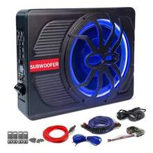 Subwoofer Amplificado 10 Pulgadas Bocinas Para Carros - Negro - Ver 1