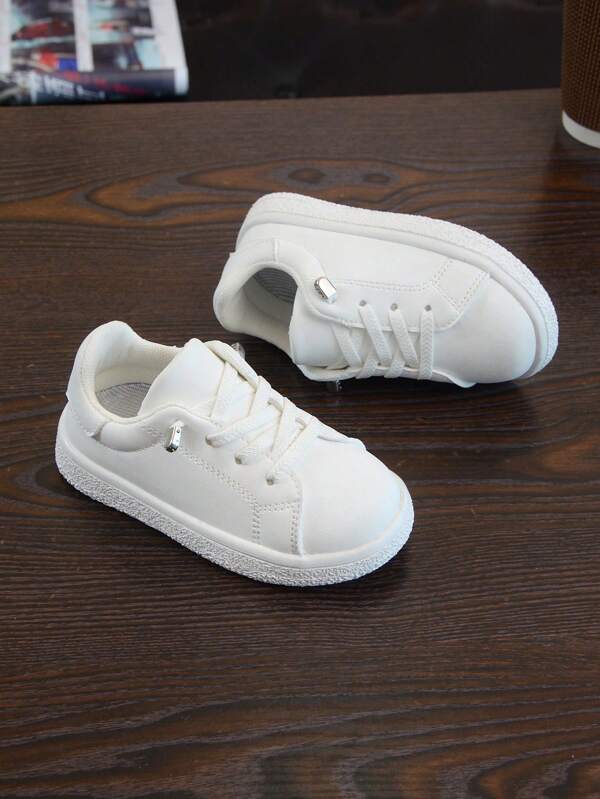 1 Pair Infant Sports Shoes, Fashionable, Comfortable, Non-Slip, Wear-Resistant, Solid Color Girls Sports Shoes, Lightweight, Easy Slip-On, Minimalist Style Boys Casual Shoes, Mold Last Craft, Stable & Secure Fit, Suitable For Daily Wear And Running