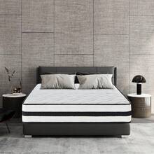 Materasso 140x190 cm Memory Foam, Rigidità H3, 8 Zona Comfort, Ergonomico Ortopedico, Materasso a Molle Insacchettate, Lusso, Traspirante, Antiacaro, Alto 26 cm - Bianco e nero - Visualizzare 1
