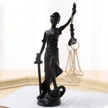 1 Stück kreative Lady Justice Resin Kunstfigur, moderne Heim-Dekoration Skulptur für Wohnzimmer, Schlafzimmer, Arbeitszimmer, Eingang, Tisch