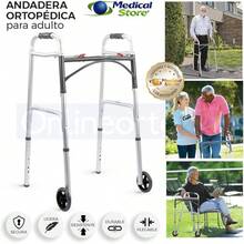 THUNDER Medical Store de Lujo Andadera Adulto Mayor Modelo 1060, Fabricada en Aluminio de Alta Resistencia, Altura Ajustable Ocho Alturas y Plegable con Anti-derrapantes. - Con Ruedas - Ver 7