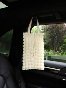 车载纸巾盒可爱格子汽车椅背挂式纸巾抽纸创意向日葵车用纸巾盒