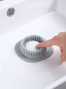 Universal Silicone Drain Hair Catcher - Flexible Bathroom Sink Cover For Pop-Up & Standard Drains, Leak-Proof Design Back To School