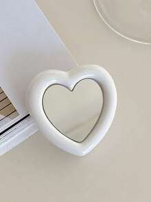 1 Stück einfarbiger Acrylspiegel Herzform Handy Griff Expandierbarer Tablet Tischständer kompatibel mit iPhone, Android Handy, Geschenk für Geburtstag, Familie, Freunde Drück-Zieh Handygriff, Handyhalterung, Handyzubehör kompatibel mit iPhone, Android Handy, Geschenk für Geburtstag, Familie, Freunde