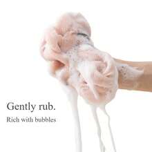 1 件/套 带编织手柄的去角质背部磨砂膏 - 家用沐浴身体泡沫网 - 男女通用网状淋浴背部磨砂膏 - 彩色 - 查看 5