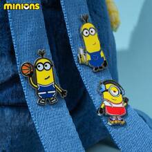 Universal Minions Pin  Brooch 1/5 PCS Officially Licensed Emblem Collector Edition Delux Aluminium Lapel Pin Metal Decorative Backpack Bookbag Costume Cloth Bag Pencil Case Cute And Fashionable Badge Suitable Daily Wear Fun Gifts For Friends As Birthday Gifts - Multicolor - View 8