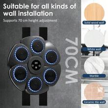 Music Boxing Machine, Smart Bluetooth Wall-Mounted Boxing Trainer With Shock Absorption, Includes Half-Finger Gloves, Interactive Musical Boxing Equipment For Training & Fitness - Black - View 3