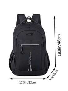 Modny i wszechstronny, idealny na podróże po kampusie, odpowiedni dla uczniów szkół średnich i gimnazjów, plecak, bardzo odpowiedni na podróże po kampusie, duża pojemność, torba podróżna na wiosenną przerwę, plecak dla chłopców, plecak o dużej pojemności, odpowiedni do gimnazjum i szkoły średniej, plecak podróżny z tkaniny Oxford, plecak na studia na jesień i Boże Narodzenie, kemping dla studentów, piesze wędrówki, wielofunkcyjny, przenośny wypoczynek, prezent świąteczny, torba podróżna, niezbędne rzeczy, torba na siłownię, letni powrót do szkoły, torba plażowa, torba na laptopa, życie sportowe - Czarne - Zobacz 2