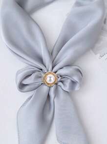 3pcs/Set Elegant Golden-Tone Faux Faux Pearl Scarf Clips,Scarf Buckle, Versatile Knot Holders For Women'S Fashion Accessories, Perfect For Parties, Daily Wear, And Gift Giving