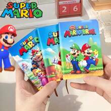 SuperMario 1 Set mit 3 Mini-Taschennotizbüchern aus Kunstleder mit 2 dazu passenden Kugelschreibern - tragbare Mini-Notizbücher mit je 100 Blatt, 100 Seiten, Lesezeichen, verschiedene Stile, kreative Mehrfarbstifte - geeignet für Reisen, Büro, Schule, Buchhaltung, Mini-Taschennotizbücher und zum Mitschreiben, Partygaben, Schulmaterial, Schulanfang