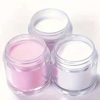 1 Hộp Bột Acrylic Dùng Cho Nghệ Thuật Làm Móng, 1 Chai (10g) Bột Acrylic Lỏng Trong Suốt Màu Hồng Trắng Hoàn Hảo Cho Nối Móng & Tạo Hình, Quà Tặng Làm Móng Nghệ Thuật Cho Phụ Nữ