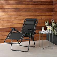 Pack 2 Tumbona Plegable Multiposiciones para Jardín | Exterior | Negro | Medidas 95x65x105cm, Estructura de Acero Resistente | Cojin Tejido transpirable