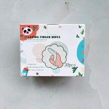 32 Peças Lenços de Limpeza para Dedos de Bebê, Limpador de Língua para Recém-Nascidos, Escova de Dentes para Dedos de Bebê para Limpeza de Dentes, Limpa Superfície da Língua, Adequado para Bebês de 0 a 36 Meses