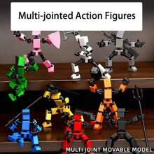 1 Stück 9,5cm Mini bewegliche Aktion Figur, bewegliche Puppe Dekor Zubehör mit austauschbaren Waffen, kann vielseitig posierbare Figur DIY
