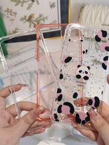 3 EN 1 GLITTER CON DISEÑO Y MICA 9D - PANDA ROSA - Ver 2