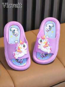 Children's Slippers Girls New Home Anti-Skid Soft Bottom Cute Princess Cartoon Baby