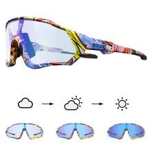 KAPVOE New Pink Photochromic Cycling Glasses MTB Bicycle Riding Glasses Men Women Running Eyeglasses Outdoor Sport Hiking Travel Golf Fashion Glasses Accessories Bicycle Night Riding Glasses - Multicolor - View 17