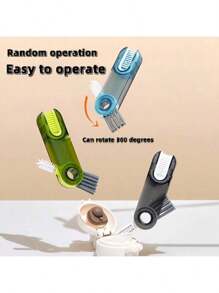 Ultimate 3-In-1 Multifunctional Bottle & Cup Cleaning Brush: Integrated Mini Lid & Gap Scrubber – Elevate Your Cleaning Routine In Both Kitchen And Bathroom With This Indispensable Tool. Designed To Deep Clean Bottle And Cup Interiors, Precise Grooves, And Tricky Lid Gaps, It Ensures Every Corner Is Spotless, Promoting Optimal Hygiene For All Your Drinkware And Small Kitchen Items, Effortlessly.