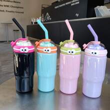 1 buc/3 buc sticle de apă multi-piesă color dopamină 1250 ml + 700 ml + 300 ml cu mâner, sticlă de apă cu paie de mare capacitate, atractivă și practică, potrivită pentru călătorii, sport, uz la birou, diverse cadouri de sărbători și ziua de naștere