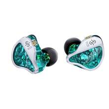 CCZ Harmony BC01 Pro Wired Earphones 1DD 1BA Hybrid Drivers In-Ear Headphones Tri-Frequency Balanced Armature Noise Isolating Headset Built-In Mic IEM For Gaming, Laptop - 透青色 - 查看 3