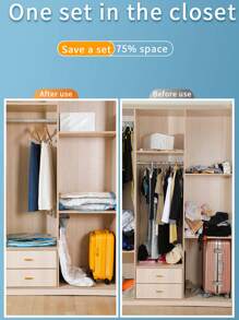 1/11 Stücke Reise-Vakuumaufbewahrungsbeutel, klare Kompressionsbeutel, PVC-Material Vakuumbeutel, Sommerbekleidung Aufbewahrungsbeutel, wasserdichte Organisationsbeutel, mottensicher, schimmelresistent, für Decken, Reisezubehör, Schuhe, Kleidung, Haushaltsnutzung, Bettwäsche, Vakuumbeutel für Kleidung, platzsparende Heimorganisation, Reiseaufbewahrungstaschen für Kleiderschrank, Schlafzimmer, Badezimmer, Sommerreise-Essentielle