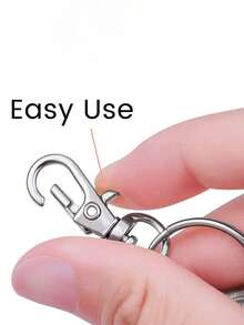 20/40/60/100个钥匙圈，带钥匙环，钥匙扣夹带环，适用于挂绳饰品DIY工艺品（10/20/30/50个金属龙虾扣 + 10/20/30/50个开口钥匙圈）（35毫米）钥匙链套装