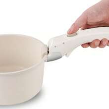 RIOVARM Removable Handle For Frying Pan, Detachable Handle For Stackable Cookware Set, Bakelite Handles For Pots And Pans Set, Kitchen Cookware Accessories - White - View 4