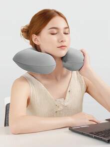 Travel Pillow, Outdoor Travel Pillow U-Shaped Pillow, Inflatable Pillow Travel Portable Neck Pillow Office Nap Pillow Car Neck Pillow Airplane Pillow, Suitable For Vacation And Travel Comfortable Travel Essentials Travel Accessories Summer Holiday Back To School Travel Pillow Neck Bag For School School Accessories School Stuff Neck Pillow Travel - Multicolor - View 2