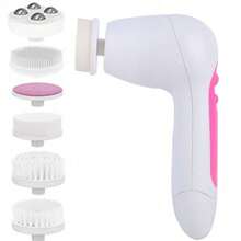 5-in-1-Multifunktionsgerät zur elektrischen Gesichtsreinigung, Porenreiniger, Bürstenmassagegerät (Pink)