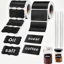 120pcs Erotic Self-Adhesive Labels, Stickers, Pvc Materials, Waterproof, High-Value, DIY Design, Marking, Movable Stickers, Suitable, Storage Labels, School, Stationery, Office, School Supplies, Back To School, Gifts, Kitchen, Spice Jars, Gifts, Home, Kitchen Supplies,