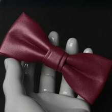 PU Leather Bow Tie Adjustable Solid Color Textured Creative Men Necktie Retro Cravat Boys Suit Accessories